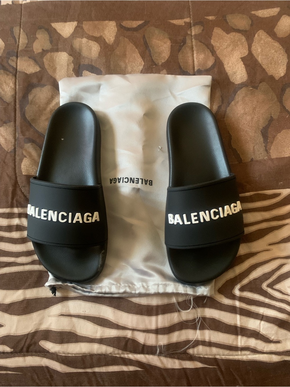 Balenciaga White Branded Drawstring Dust Bag